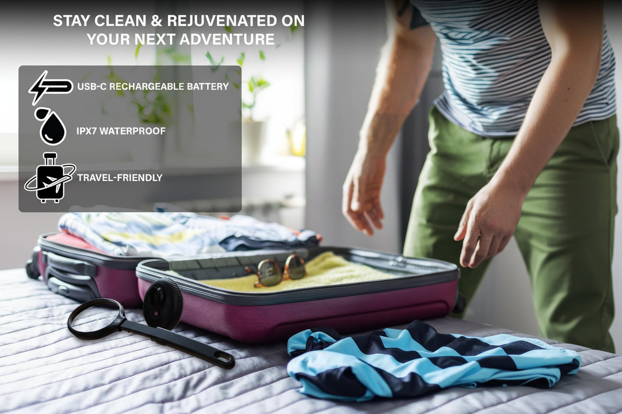 Electric Back Scrubber for Shower & Face