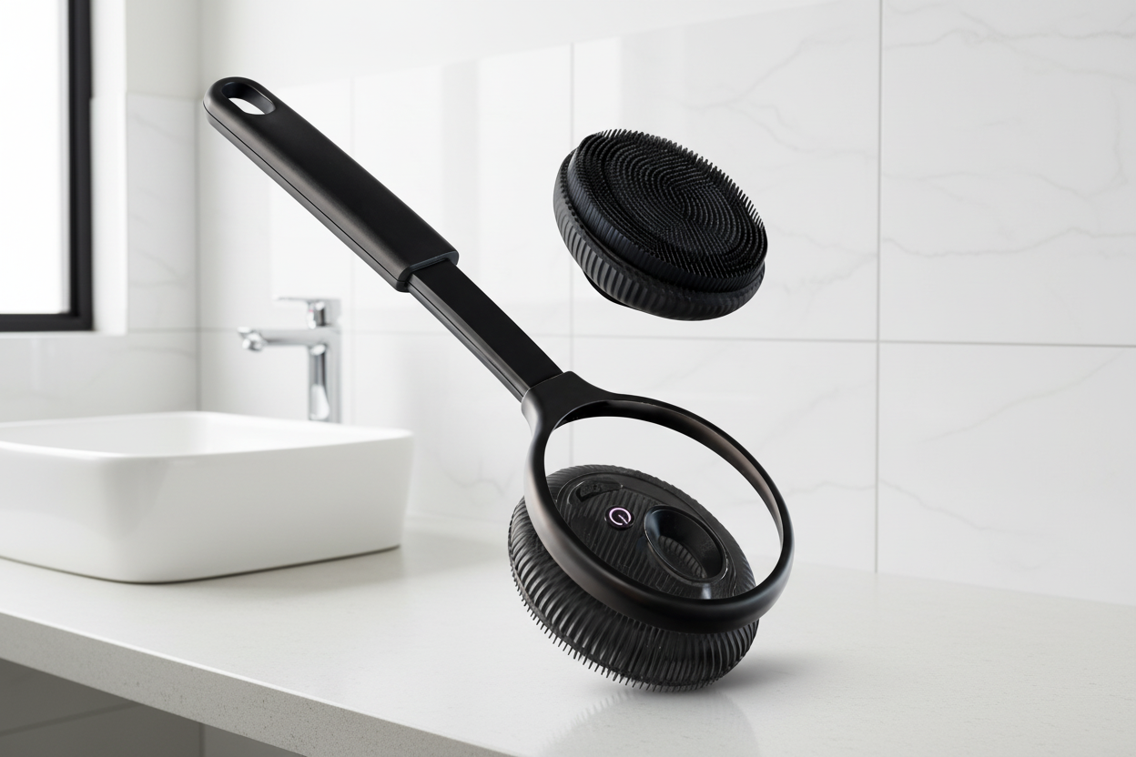 Electric Back Scrubber for Shower & Face