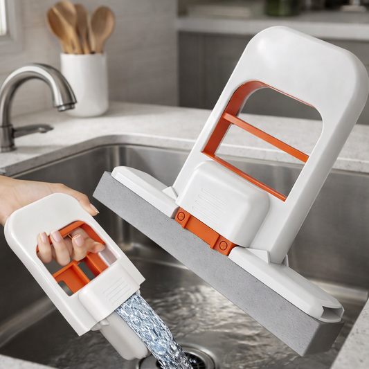 Rozino Mini Mop Portable Self-Squeezing Mop for Small Spaces Wet & Dry 