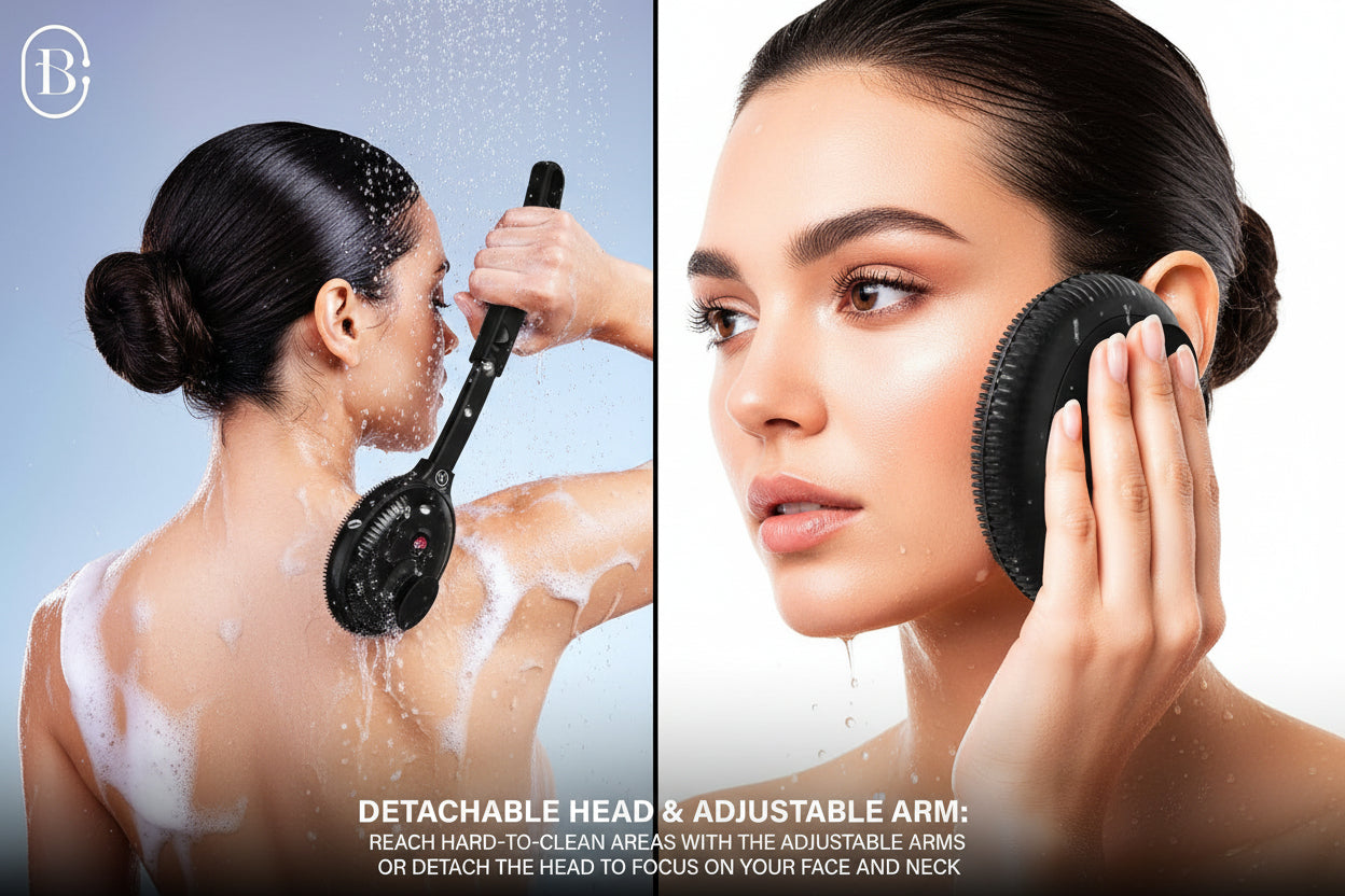 Electric Back Scrubber for Shower & Face
