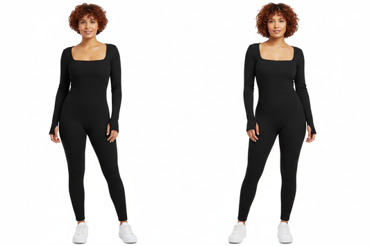 Black jumpsuit with different model